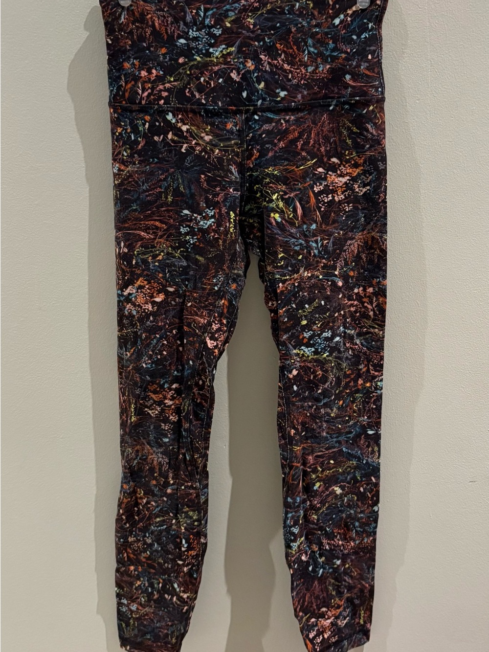 Lululemon Women Black Multicolor Patterned Leggings